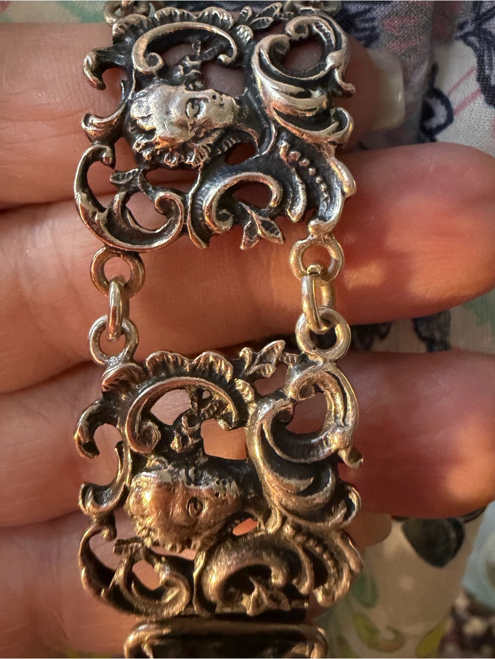 Vintage Sterling Silver Set with Link Bracelet, Brooch, and Earrings